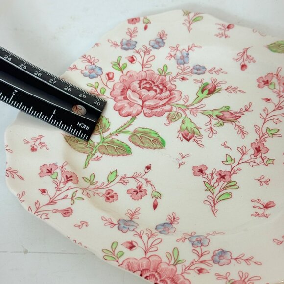 Johnson Bros Rose Chintz Square Plate 7.5 Iich VTG England Floral Cottage Chic - Picture 10 of 15